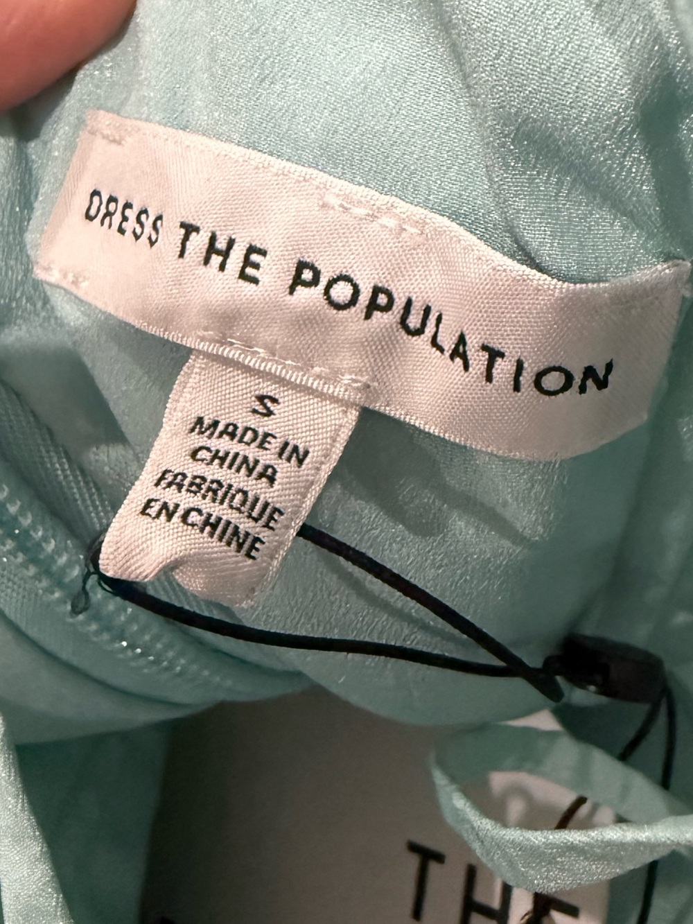 Dress the Population Mint Green Spaghetti-Strap Embroidered Midi Dress - Picture 3 of 7